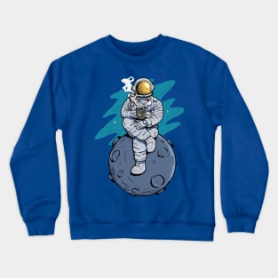 astronaut coffee asteroid astronomy Crewneck Sweatshirt